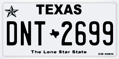 TX license plate DNT2699