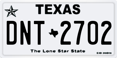 TX license plate DNT2702