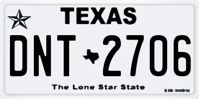 TX license plate DNT2706