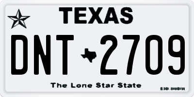 TX license plate DNT2709