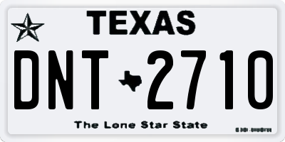 TX license plate DNT2710