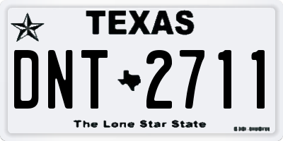 TX license plate DNT2711