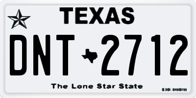 TX license plate DNT2712