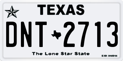 TX license plate DNT2713