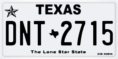TX license plate DNT2715