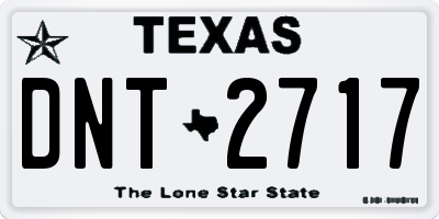 TX license plate DNT2717
