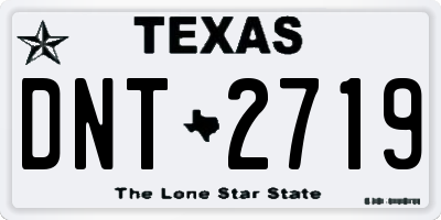 TX license plate DNT2719