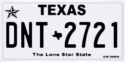 TX license plate DNT2721