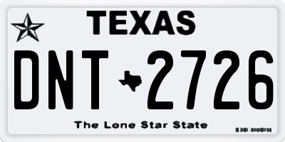 TX license plate DNT2726