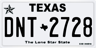 TX license plate DNT2728