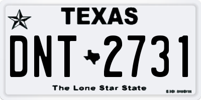 TX license plate DNT2731