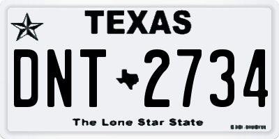 TX license plate DNT2734
