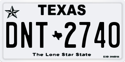 TX license plate DNT2740