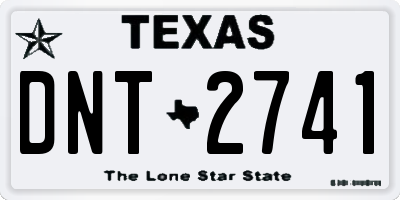 TX license plate DNT2741
