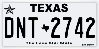 TX license plate DNT2742