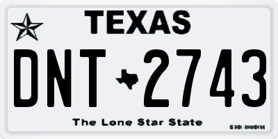 TX license plate DNT2743