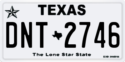 TX license plate DNT2746