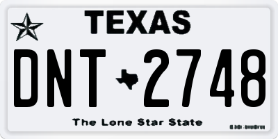 TX license plate DNT2748