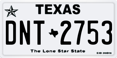 TX license plate DNT2753