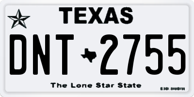 TX license plate DNT2755