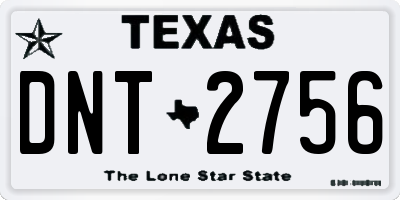 TX license plate DNT2756
