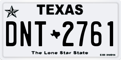 TX license plate DNT2761