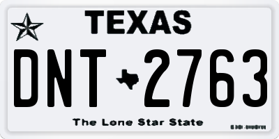 TX license plate DNT2763