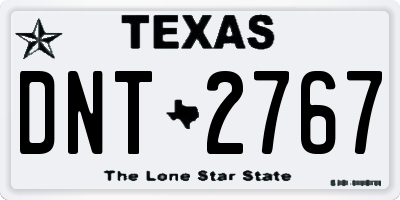 TX license plate DNT2767