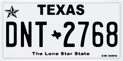 TX license plate DNT2768