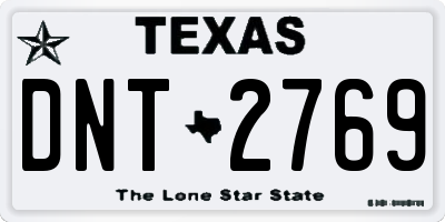 TX license plate DNT2769