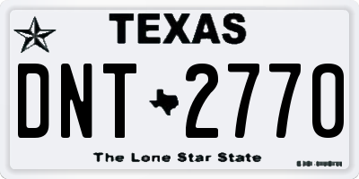 TX license plate DNT2770
