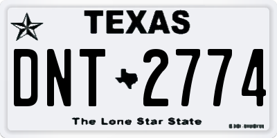 TX license plate DNT2774