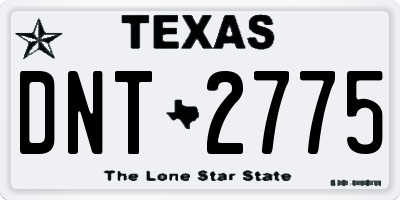 TX license plate DNT2775
