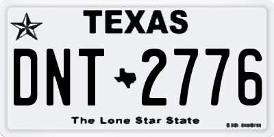 TX license plate DNT2776