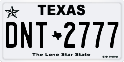 TX license plate DNT2777