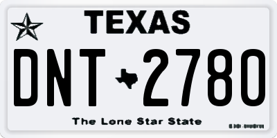 TX license plate DNT2780