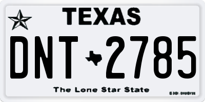 TX license plate DNT2785