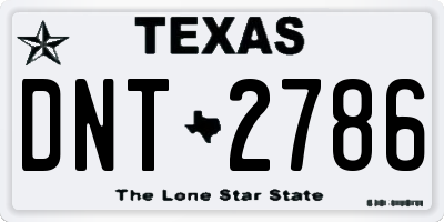 TX license plate DNT2786