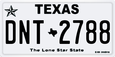 TX license plate DNT2788
