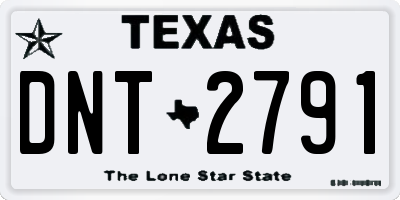 TX license plate DNT2791