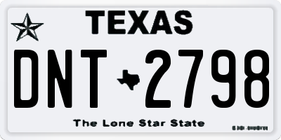 TX license plate DNT2798