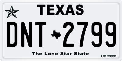 TX license plate DNT2799
