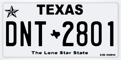 TX license plate DNT2801