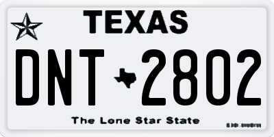 TX license plate DNT2802