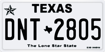 TX license plate DNT2805
