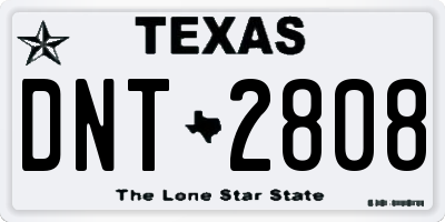 TX license plate DNT2808