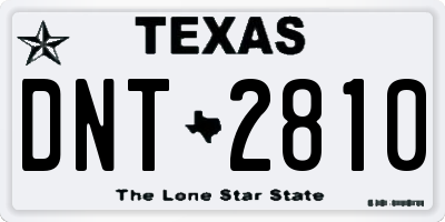 TX license plate DNT2810