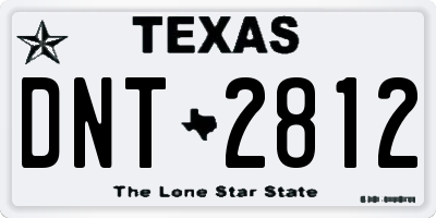 TX license plate DNT2812