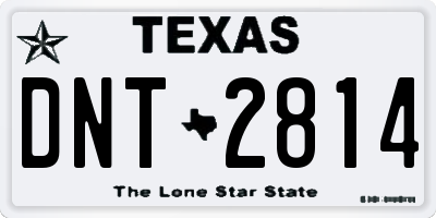TX license plate DNT2814