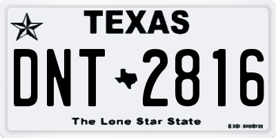 TX license plate DNT2816